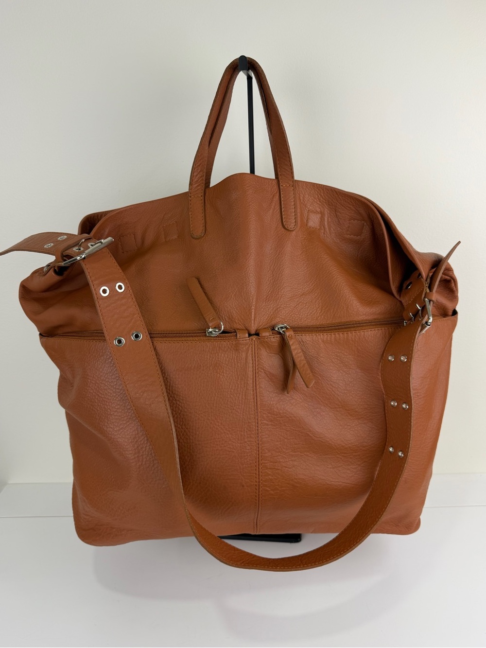Laura Di Maggio Milano Genuine Leather Oversized Tote Bag Made in Italy